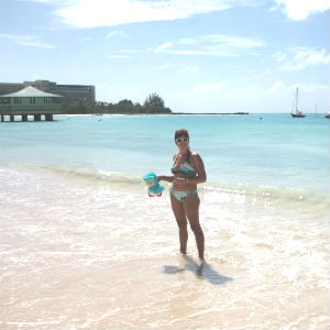 Girl on Beach, Barbados